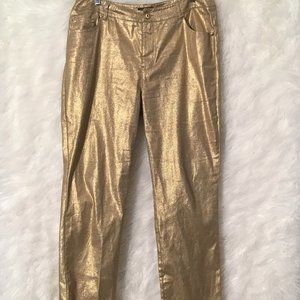 E39 by Eric Women's Gold Skinny Pants
